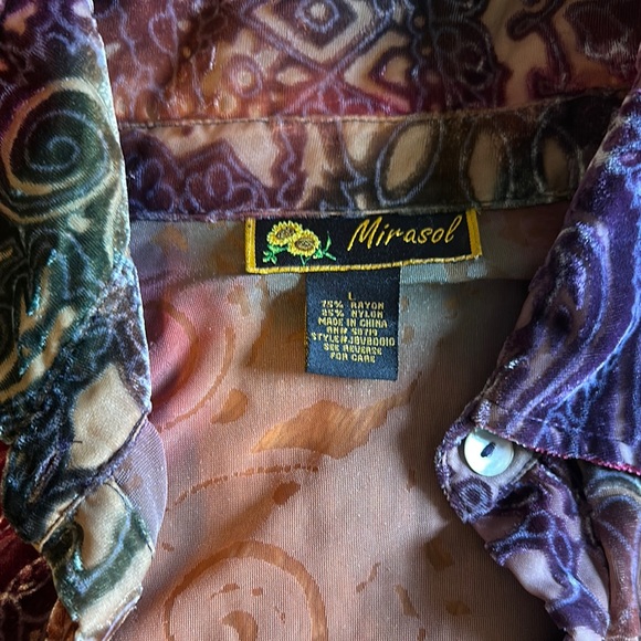 Paisley Burned Velvet Shirt - Picture 3 of 5